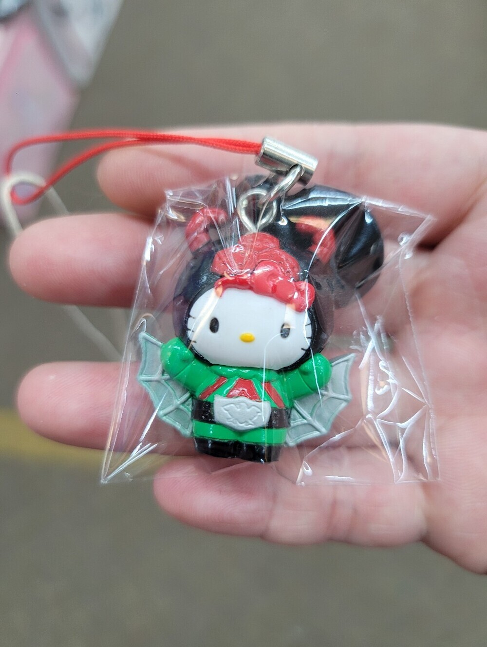 2009 Hello Kitty X Masked Rider Phone Charm Keychain
